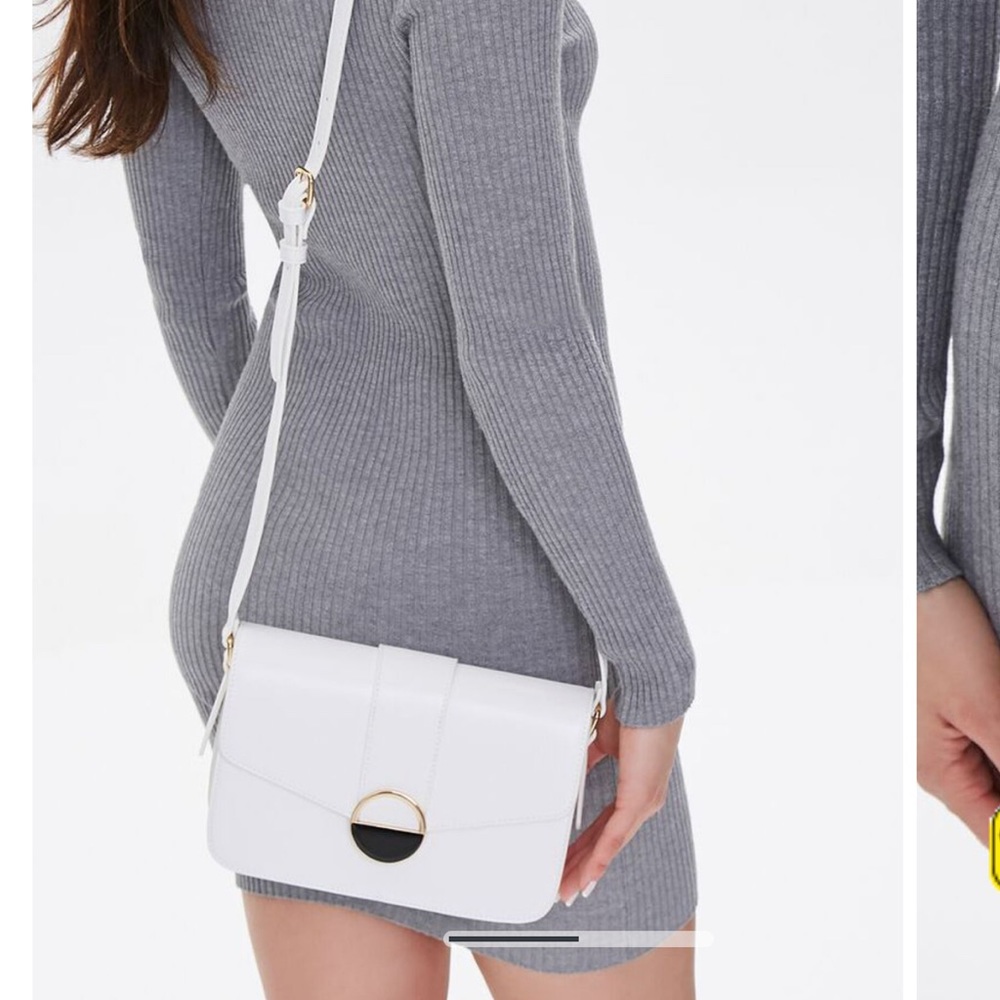 Faux leather forever 21 crossbody bag